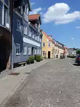 Thisted, historische H�uder am Platz Gryde Torg (08.06.2018)