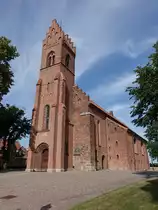 Viborg, Sondre Sogns Kirke, Kirche der s�dlichen Gemeinde, dreischiffige Backsteinkirche von 1728 (08.06.2018)
