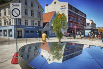 Auf der Promenade vom Strandkaien in Stavanger - Norwegen. Aufnahme: 2. Juli 2018.
