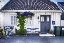 Haus nummer 15 in der Ytre Sandgate in der Kleinstadt Mandal an der norwegischen S�dk�ste. Aufnahme: 3. Juli 2018.