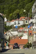Bergen - Norwegen: Blick von Christies gate af Fl�yen. Aufnahme: 11. Juli 2018.