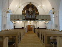 Silkeborg, Orgelempore in der Stadtkirche, erbaut 1973 durch Bruno Christensen (09.06.2018)