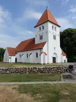 Bramming, Sankt Ansgar Kirche, erbaut von 1914 bis 1915 durch den Architekten Harald L�nborg-Jensen (09.06.2018)