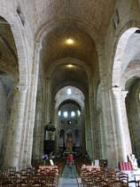 Beaulieu-sur-Dordogne, romanischer Innenraum der Saint-Pierre Kirche (21.07.2018)