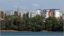 Mariehamn. Wohngeb�ude auf dem Lotsberget. Hier kommen t�glich die gro�en F�hren von und nach Schweden und dem finnischen Festland sowie die Kreuzfahrtschiffe vorbei. 22.07.2018