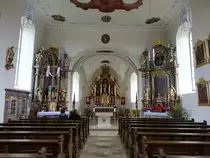 Lahm, barocke Alt�re in der Pfarrkirche St. �gidius (15.04.2017)