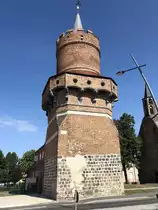 Der Mitteltorturm in Prenzlau am 18. August 2018.