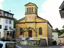 La Sarraz, Temple protestant, 1837 im neoklassizistischen Stil gebaut - 09.05.2014