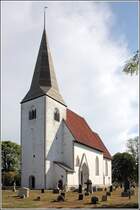 Martebo. Diese gotlndische Landkirche wurde im 14. Jahrhundert erbaut. 24.07.2018