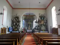 Burgkunstadt, barocke Alt�re in der Stadtpfarrkirche Sankt Heinrich und Kunigunde (16.04.2017)