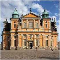 Kalmar. Der Dom am Stortorget wurde in der zweiten H�lfte des 17. Jahrhunderts nach den Pl�nen des Architekten Nicodemus Tessin d. �. erbaut. 26.07.2018