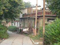 Wohnhuser in der Festungsstadt Shanhaiguan. Diese Stadt ist von der Groen Mauer umgeben. 09/2007
