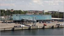 Kiel. Das Fhrterminal Norwegenkai liegt am Ostufer der Kieler Frde. Gegenber befindet sich der Schwedenkai. 17.07.2018