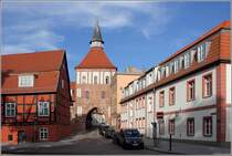 Stralsund. Das Ktertor ist Einzeldenkmal im UNESCO-Weltkulturerbe Historische Altstdte Stralsund und Wismar. 29.07.2018
