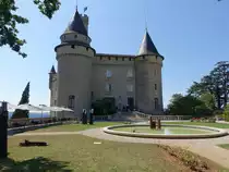 Chateau Mercues, urspr�nglich aus dem 13. Jahrhundert, Umbauten aus dem 17. Jahrhundert, Monument historique seit 1947 (29.07.2018)