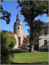 Zeven. Der Rundturm der Klosterkirche St. Viti wurde Ende des 18. Jahrhunderts wegen Bauflligkeit abgetragen und 1897 durch einen Neubau ersetzt. 29.09.2018