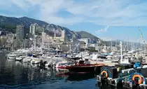 Blick �ber den Hafen von Monaco, 08.09.2018.