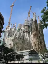 Blick auf die Sagrada Fam�lia in Barcelona (E), von dem spanischen Architekten Antoni Gaud� entworfen und immer noch im Bau.
[18.9.2018 | 12:30 Uhr]