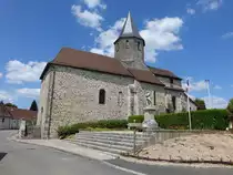 Saint-Priest-les-Foug�res, St. Projet Kirche, romanisch, erbaut im 12. Jahrhundert (23.07.2018)