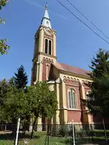 Hajd�szoboszl�, barocke St. Ladislaus Kirche, erbaut 1775 (08.09.2018)