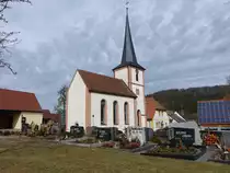 F�ttersee, Evangelisch-lutherische Pfarrkirche, Chorturmkirche wohl 14. Jahrhundert, Langhaus im Kern 15. Jahrhundert (11.03.2018)