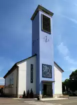 M�nchhausen (Munchhouse), die Kirche St.Agatha, Mai 2018