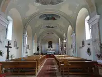 Jobb�gyi, barocker Innenraum der St. Johannes Kirche (03.09.2018)