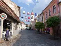 Szentendre, H�user in der Dumtsa Jeno Utca (03.09.2018)