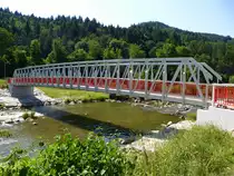 Buchholz, neue Br�cke f�r Fu�g�nger und Radfahrer �ber die Elz, eingeweiht im Juli 2018, Juli 2018 