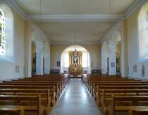 Blodelsheim, Blick zum Altar in der Kirche St.Blasius, Juni 2017