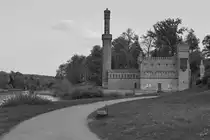 Das in den Jahren 1843–1845 entstandene Dampfmaschinenhaus im Park Babelsberg. (Berlin, April 2018)