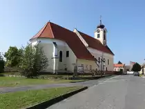 K�rmend, gotische St. Elisabeth Kirche, erbaut im 15. Jahrhundert durch Janos Ellerbach (29.08.2018)