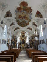 Hainsacker, barocker Innenraum der Pfarrkirche St. gidius (25.03.2018)