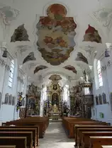 Hainsacker, barocker Innenraum der Pfarrkirche St. �gidius (25.03.2018)