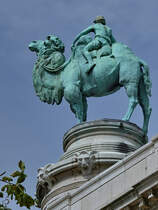 Ein Beduine mit Kamel in der Nhe des Zoo´s von Antwerpen. (Juli 2018)