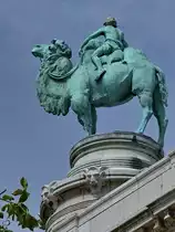 Ein Beduine mit Kamel in der N�he des Zoo´s von Antwerpen. (Juli 2018)