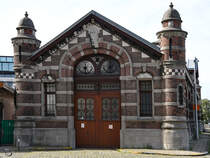 Ein altes Speichergebude Ende Juli 2018 in Antwerpen.