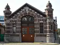 Ein altes Speichergeb�ude Ende Juli 2018 in Antwerpen.