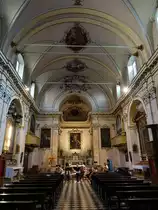 Bergamo, barocker Innenraum von 1689 in der Kirche San Leonardo (29.09.2018)