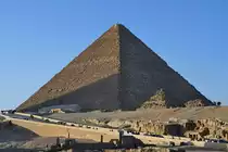 Die Cheops-Pyramide in der Abendsonne. (Gizeh, Dezember 2018)