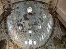 Vicoforte, Fresken in der Kuppel in der Klosterkirche Santuario di Vicoforte (03.10.2018)