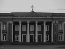 Ein Kirchengebude Anfang April 2016 in Kryvyi Rih.