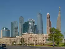 Das moderne Moskau mit gl�sernen Wolkenkratzern Anfang Mai 2016.