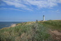Hitshals Fyr / Leuchtturm vom Bunkermuseum aus gesehen am 12.5.2018 
