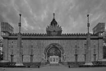 Der Ukrainische Pavillion in der Ausstellung Errungenschaften der Volkswirtschaft (WDNCh) in Moskau. (Mai 2016)