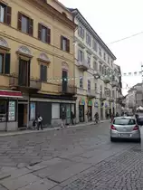 Vercelli, Geb�ude in der Via San Paolo in der Altstadt (06.10.2018)