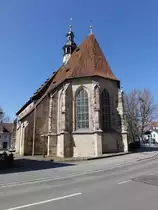 Coburg, Hl. Kreuz Kirche, erbaut von 1401 bis 1407, 1735 bis 1739 wurde die Kirche nach Pl�nen von Johann David Steingruber umfassend umgestaltet (08.04.2018)