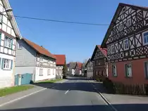 Lindenau, historische Fachwerkh�user in der Friedrichshaller Stra�e (08.04.2018)