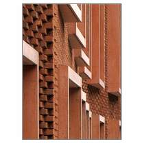 Detail einer Wohnhaus-Fassade, entdeckt in Neu-Ulm. 15.03.2008 (Jonas)