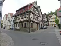 Herrenberg, Fachwerkh�user in der Schuhgasse (01.05.2018)